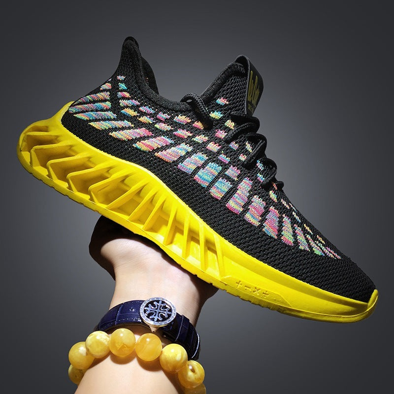 Men's Sports And Leisure Fly Woven Breathable Mesh Old Fashion Shoes