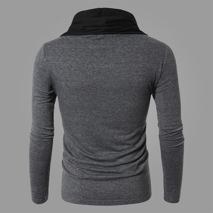 Knitted Bottoming Shirt Pullover Men's Slim High Neck Long Sleeves