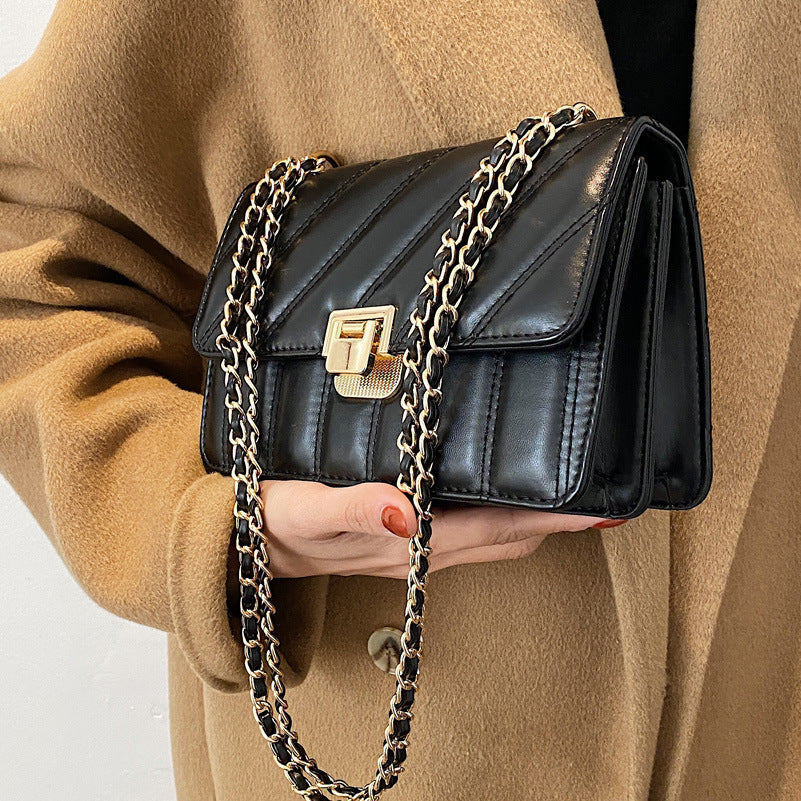 Embroidered Thread Texture Fashion Shoulder Messenger Bag