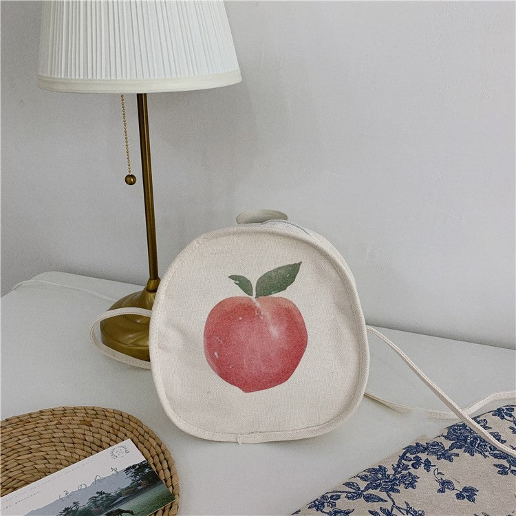 Small flower canvas bag female Japanese