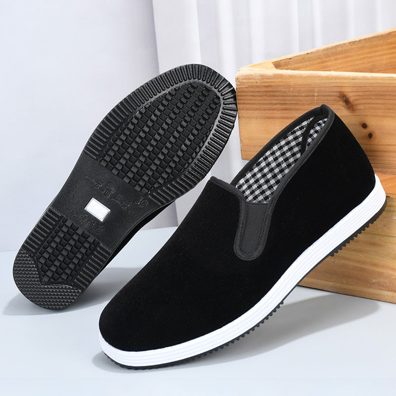 Corduroy Slip-on Comfortable And Lightweight Breathable Wear-resistant Leisure Cloth Shoes