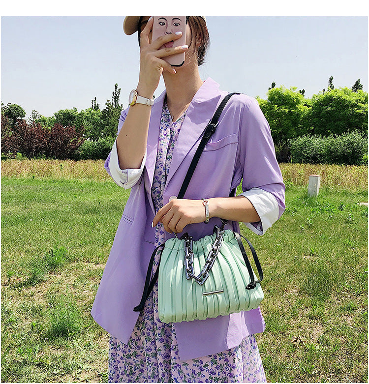 Folded cloud diagonal bag