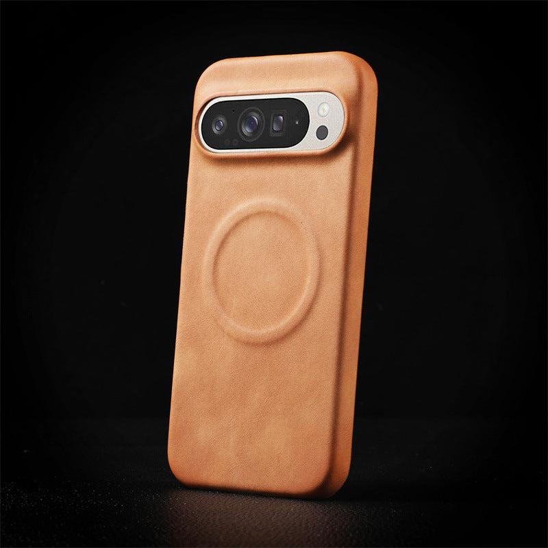 Skin Feeling Sheepskin Magnetic Single Shell Advanced Business Phone Case