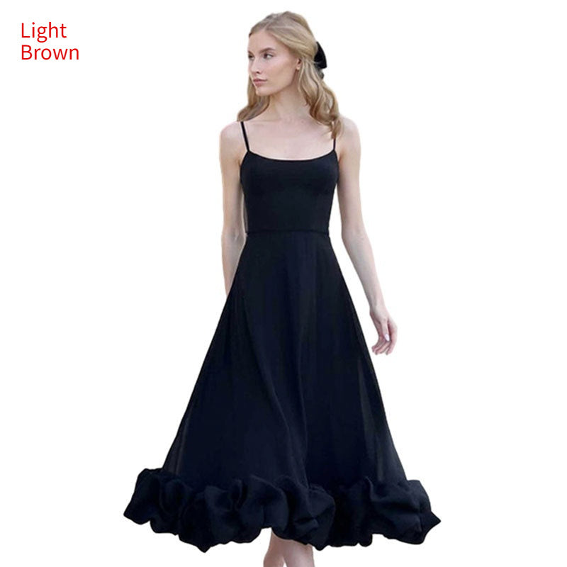 Elegant Sleeveless Fairy Spaghetti-strap Dress