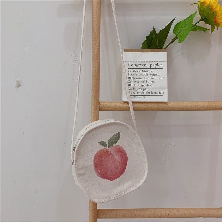 Small flower canvas bag female Japanese