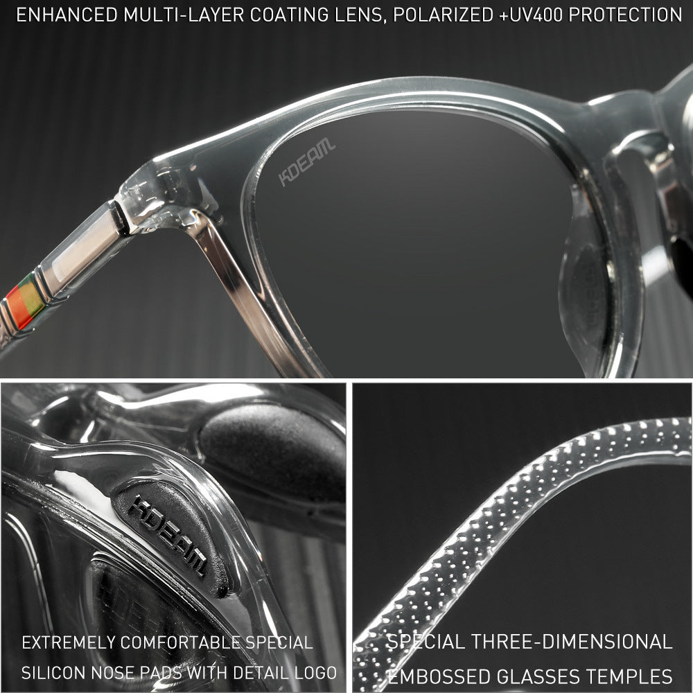 Round Frame Polarized Sunglasses Women's Street Shot Gradient Trendy Glasses