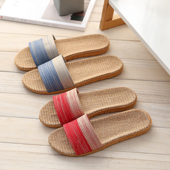 Four Seasons Home Sweat-absorbent Linen Slippers For Women