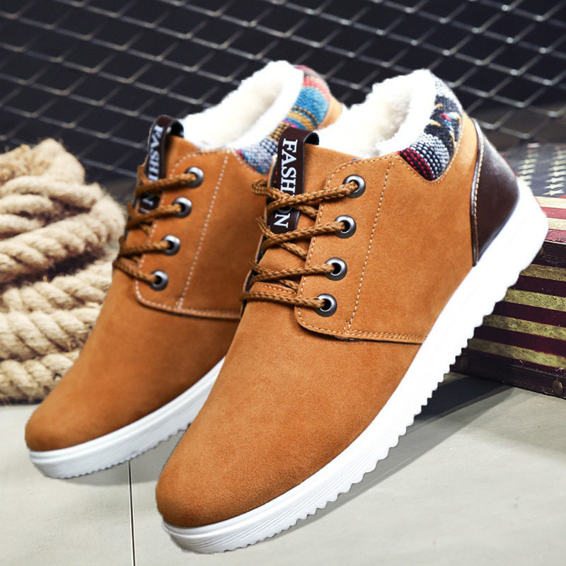 Summer Outdoor Sports Shoes Tooling Single Shoes British Casual Men's Shoes Snow Boots Plus Velvet Cotton Shoes