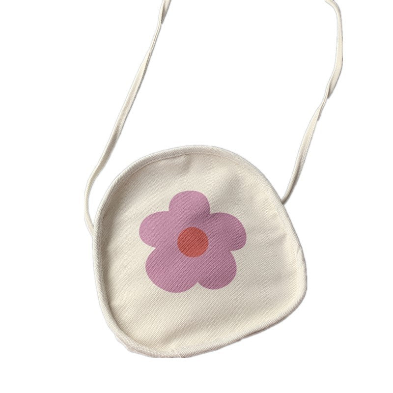 Small flower canvas bag female Japanese