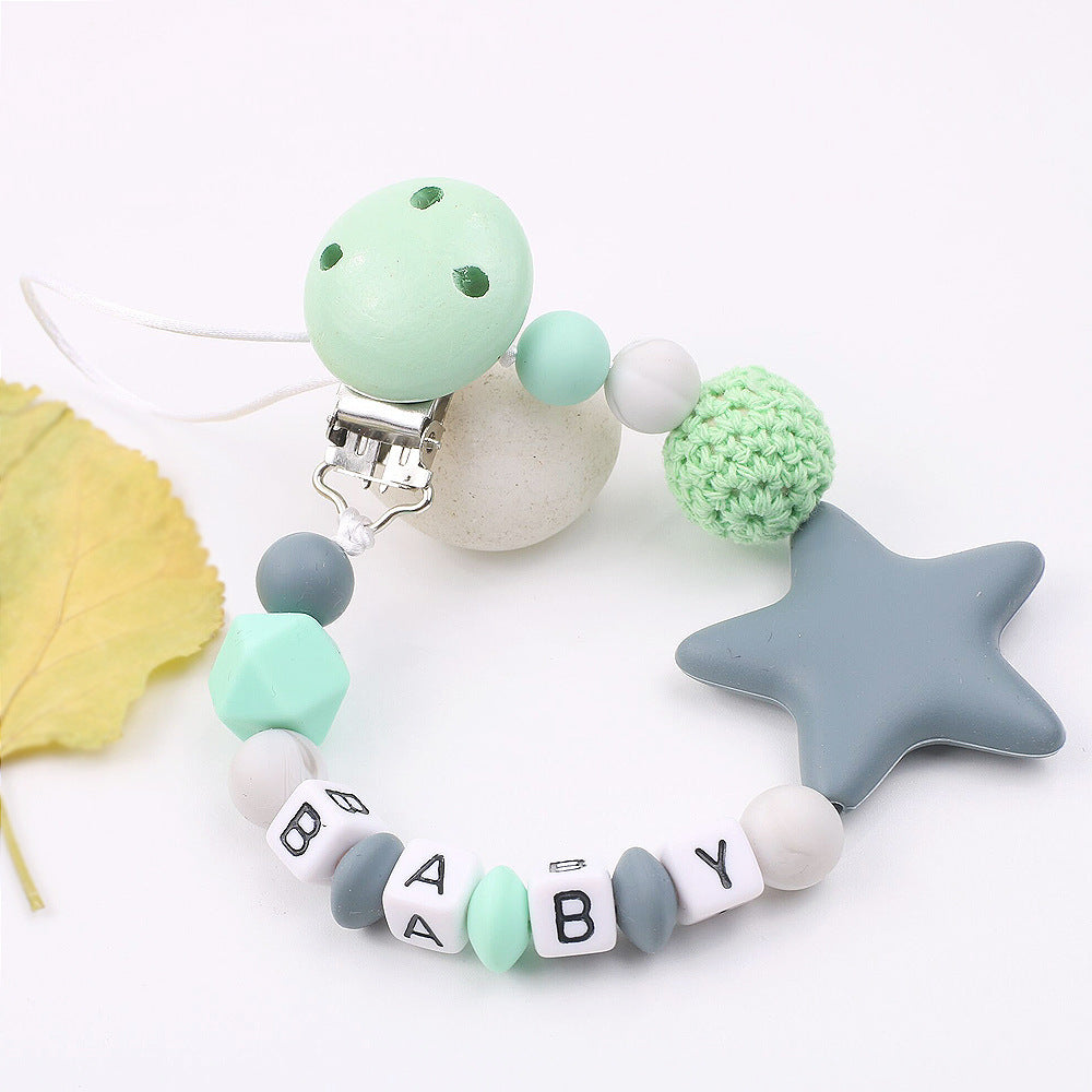 Silicone Pentagram Pacifier Chain