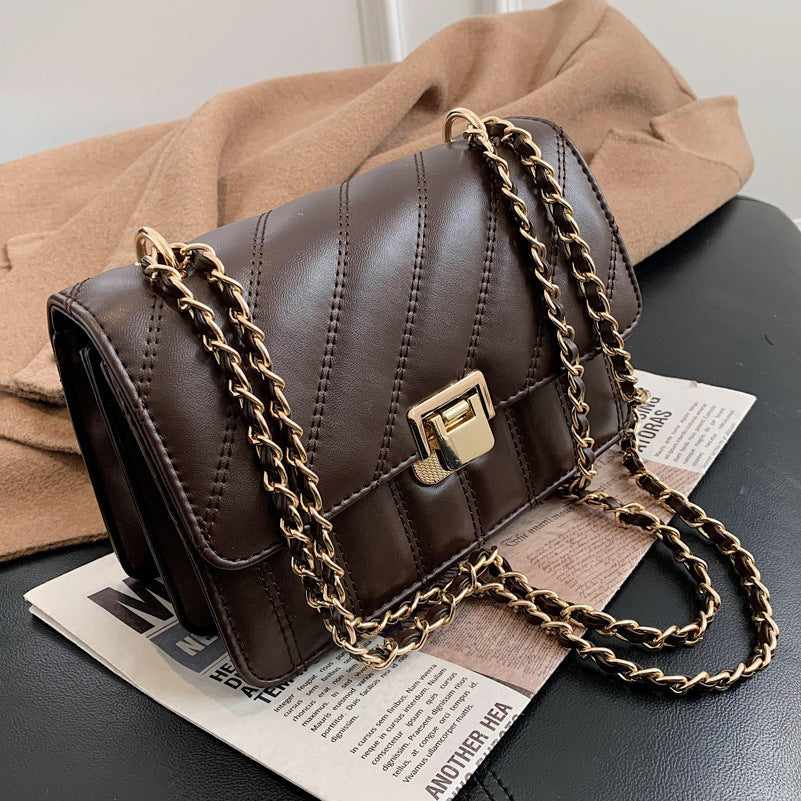 Embroidered Thread Texture Fashion Shoulder Messenger Bag