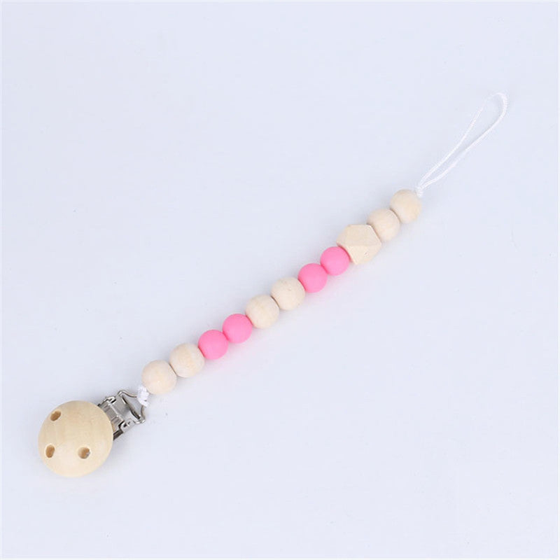 Octagonal bead pacifier chain