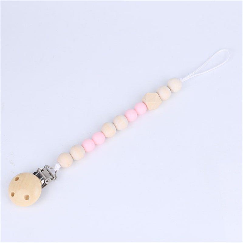 Octagonal bead pacifier chain