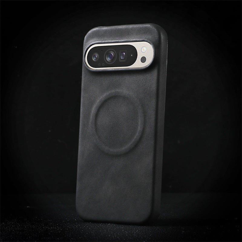 Skin Feeling Sheepskin Magnetic Single Shell Advanced Business Phone Case