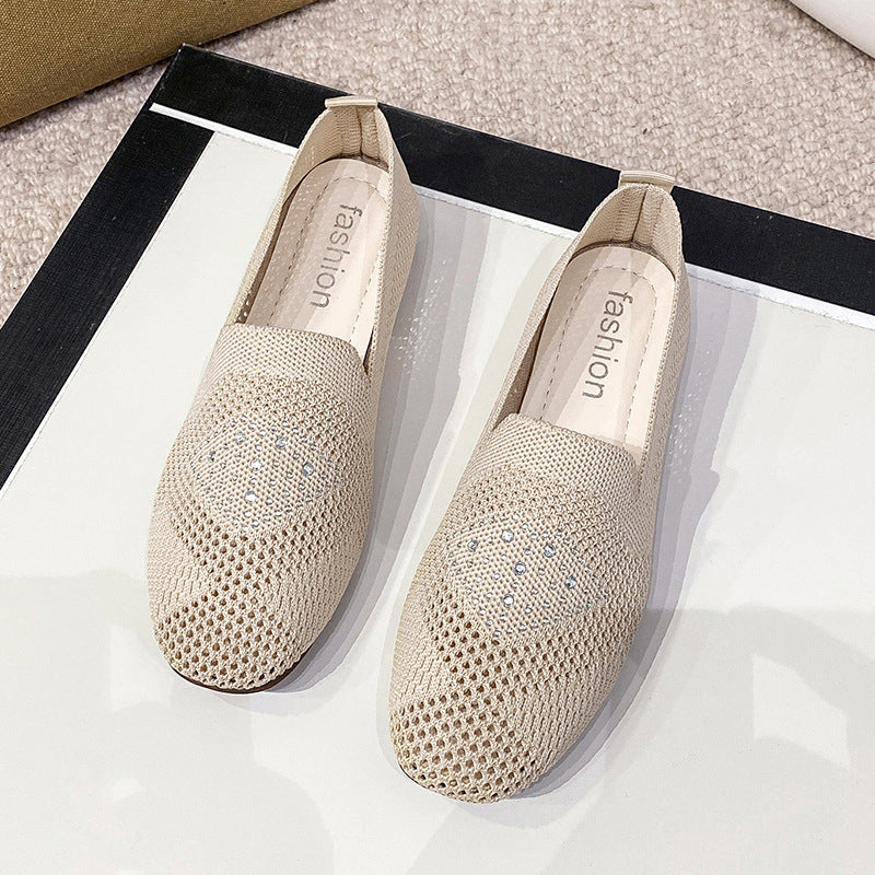 Women's Old Beijing Cloth Hollow Hole Shoes