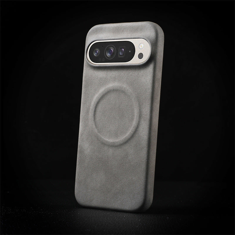 Skin Feeling Sheepskin Magnetic Single Shell Advanced Business Phone Case