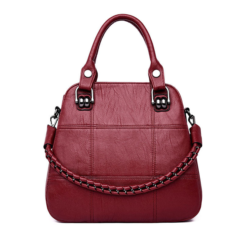 Soft leather shoulder messenger bag