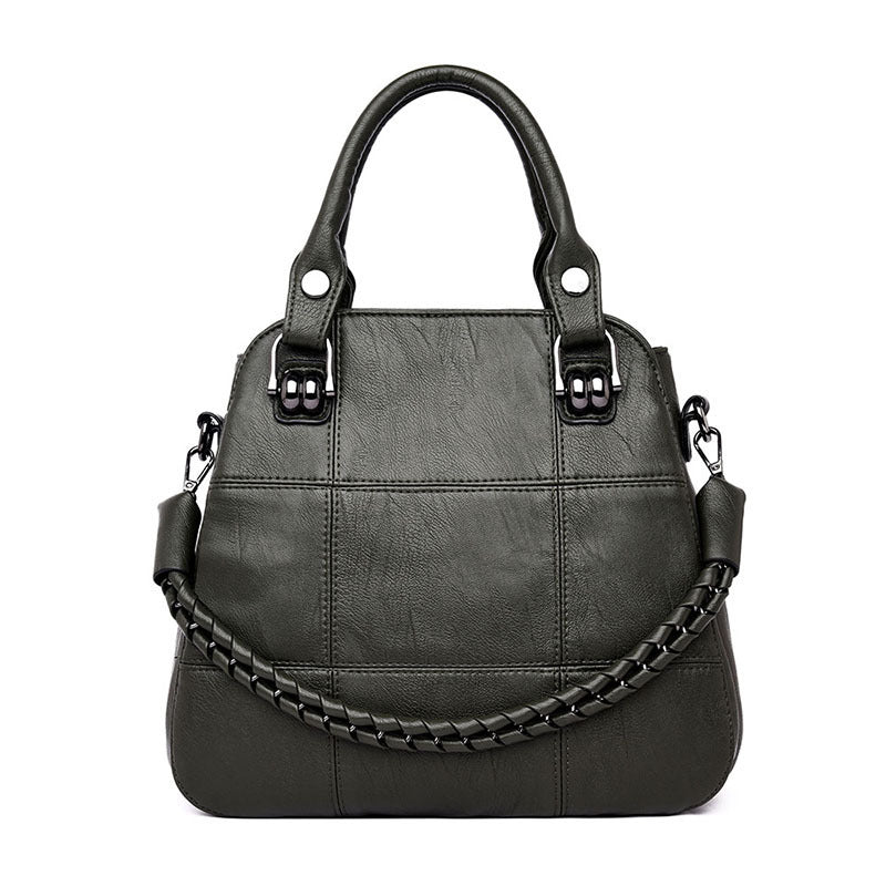 Soft leather shoulder messenger bag
