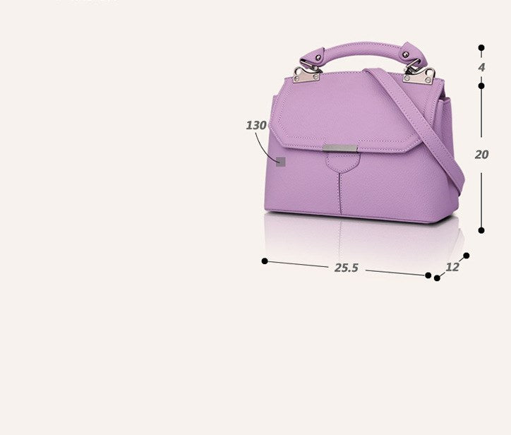 PU leather clamshell square bag with magnetic buckle
