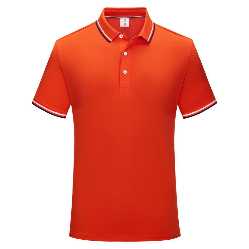 Simple Polo Shirt Short Sleeve Striped Lapel