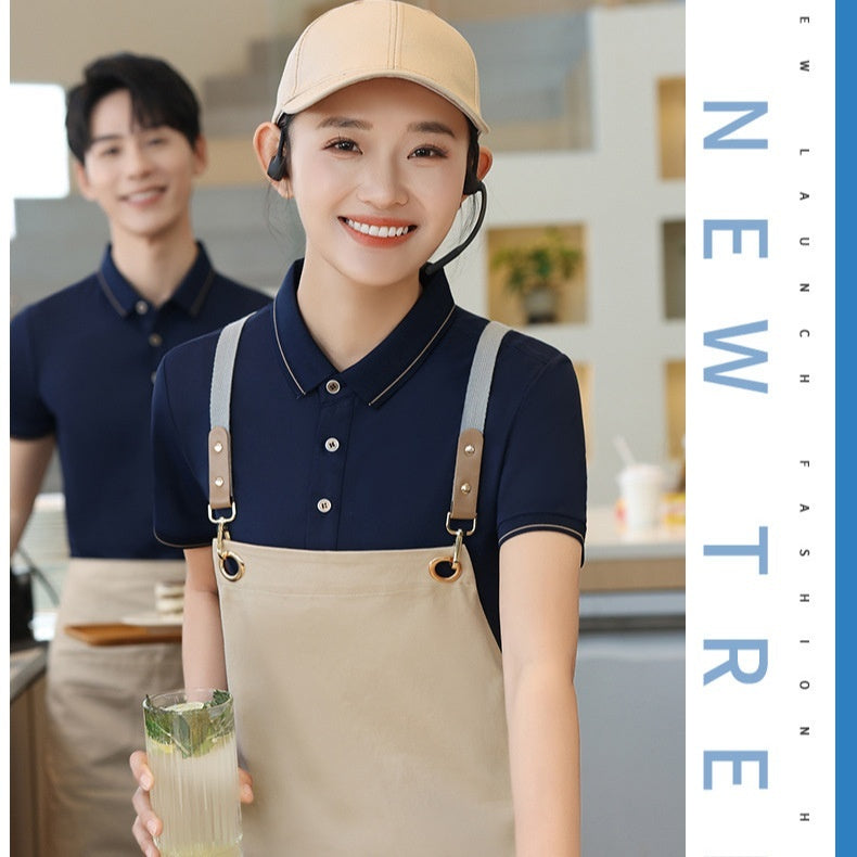 Waiter Restaurant Workwear Short Sleeve Summer Comfortable And Breathable