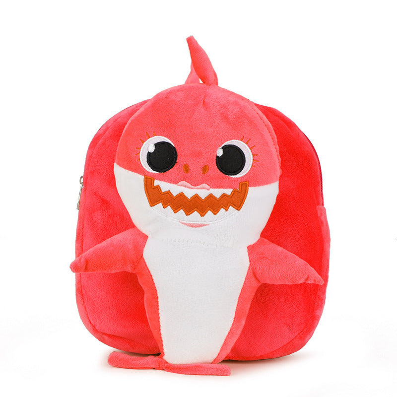 New cartoon boys and girls backpack shoulders cute plush preschool class pupils school bag