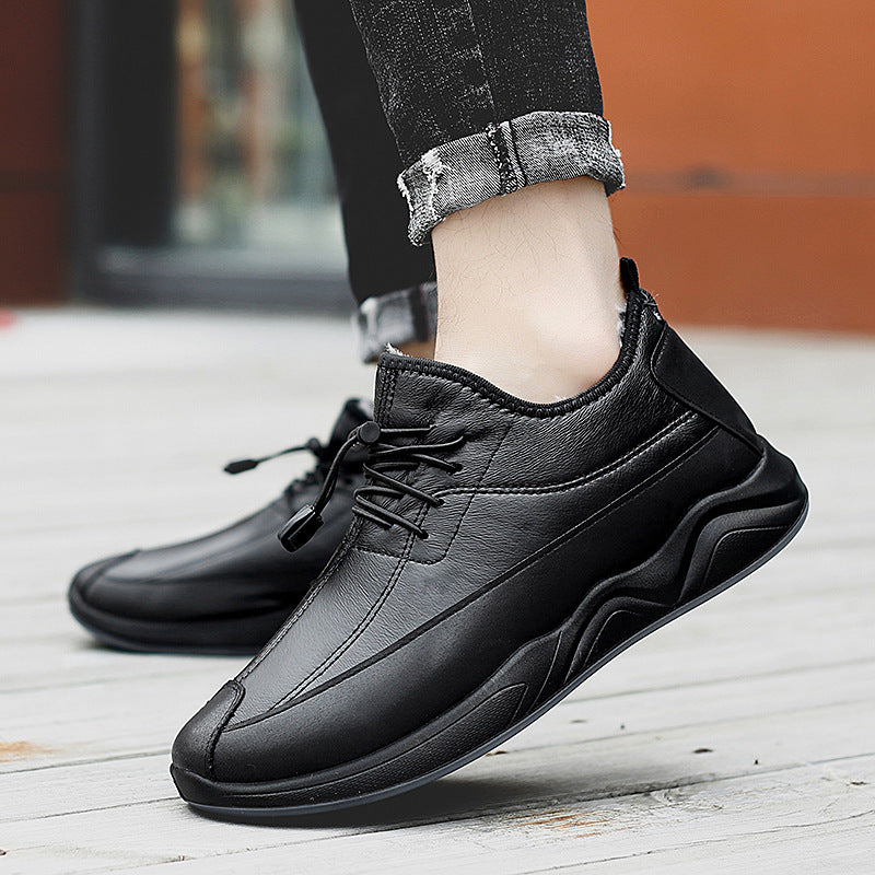 Plus Velvet Casual Men's Shoes Fashion Warm And Durable Shoes For The Elderly