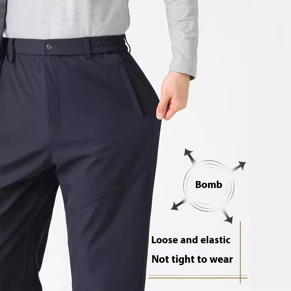 Elastic Waist Middle-aged Men's Casual Pants