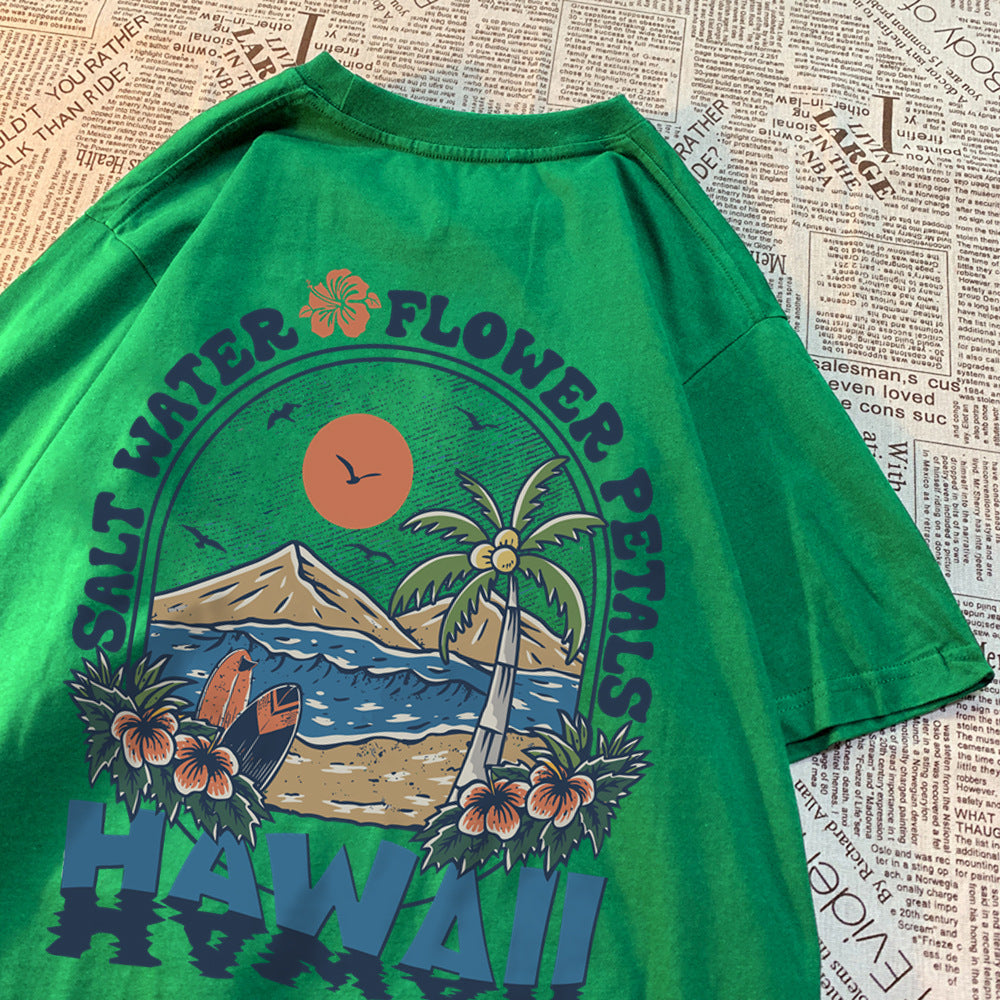 Salt Water Petals Hawaiian T-shirt Men And Women Casual Swe