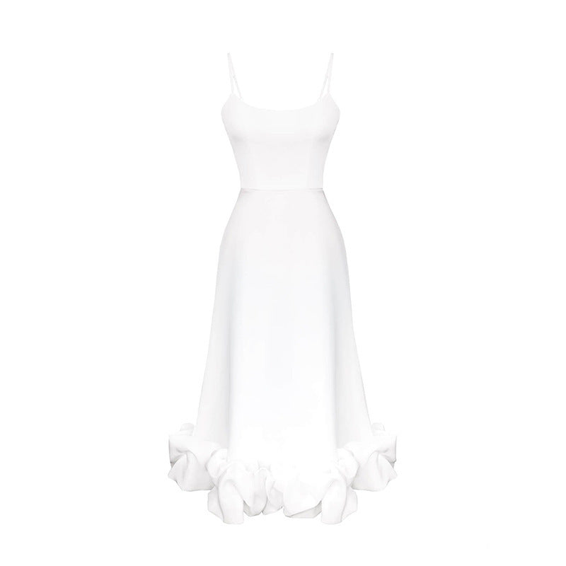 Elegant Sleeveless Fairy Spaghetti-strap Dress