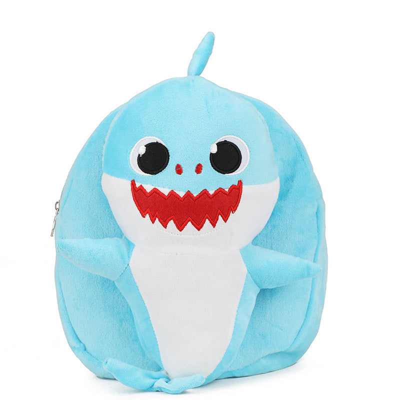 New cartoon boys and girls backpack shoulders cute plush preschool class pupils school bag