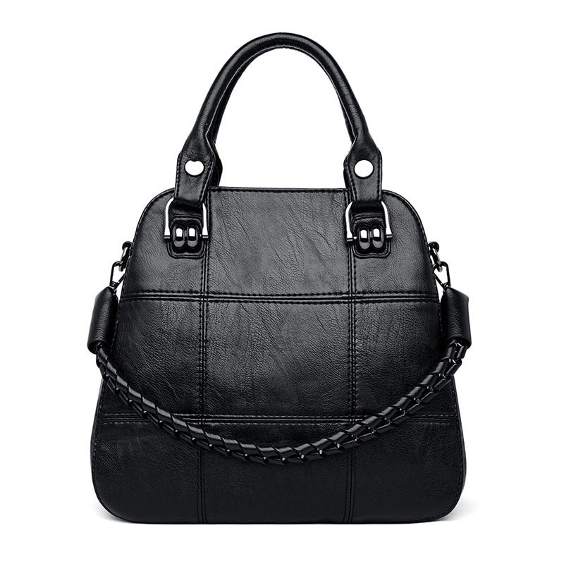Soft leather shoulder messenger bag