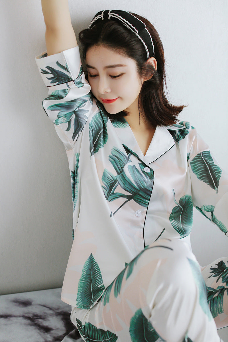New Long Sleeve Lapel Home Furnishing Set For Women
