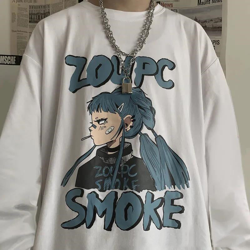Retro Hip Hop Style Bottoming Shirt Trendy Handsome High Street Spring And Autumn Tops
