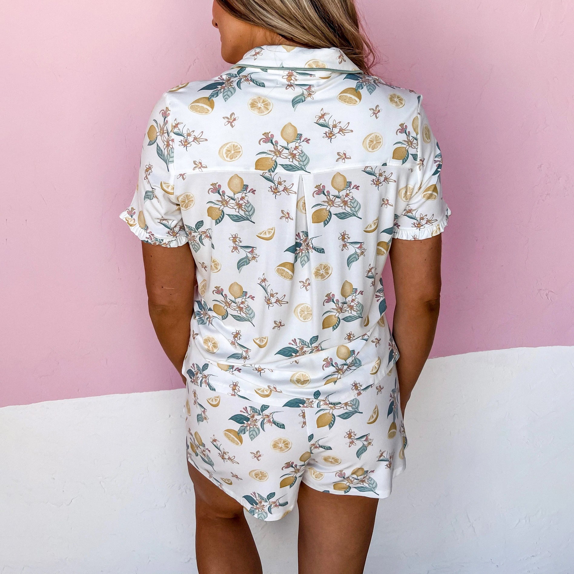 Printed Cardigan Short Sleeve Single-breasted Casual Suit Home Pajamas For Women