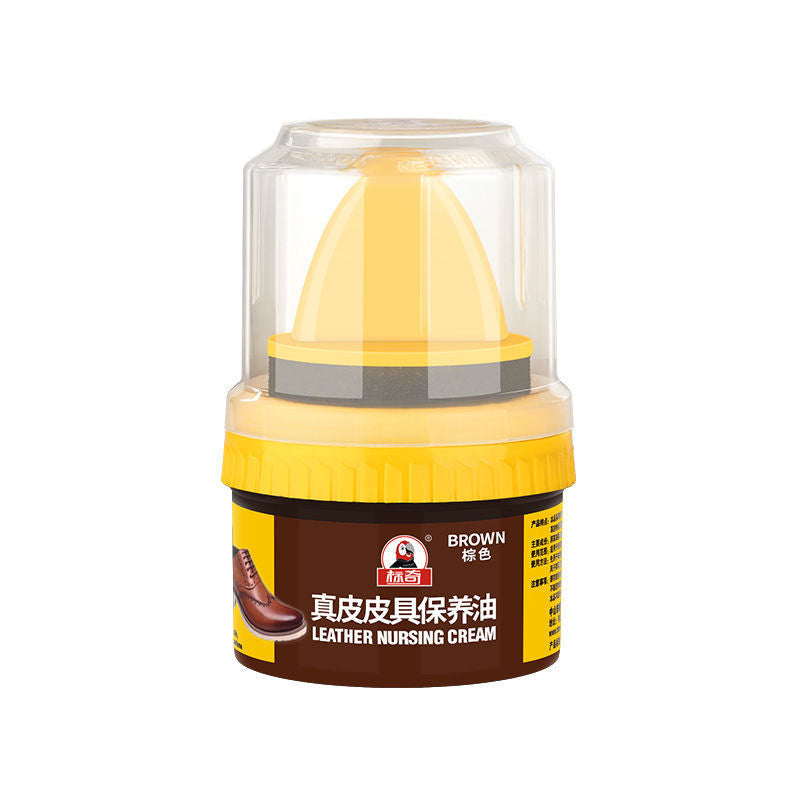Leather Shoes Polish Lanolin Get Sponge Head Black Brown Natural Color Colorless Maintenance Anti-cracking Non-stick