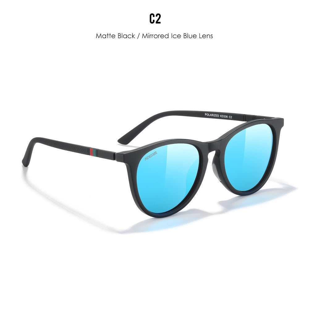 Round Frame Polarized Sunglasses Women's Street Shot Gradient Trendy Glasses
