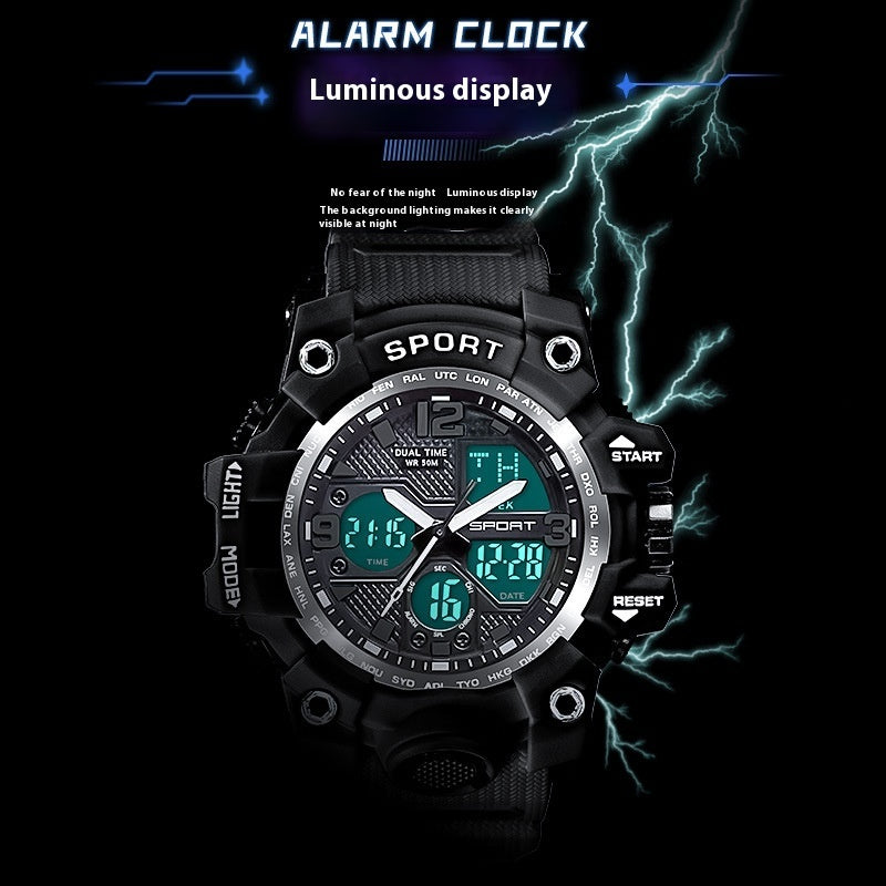 Rugged Boys’ Sports Digital Watch – Shockproof & Waterproof Design for Teens