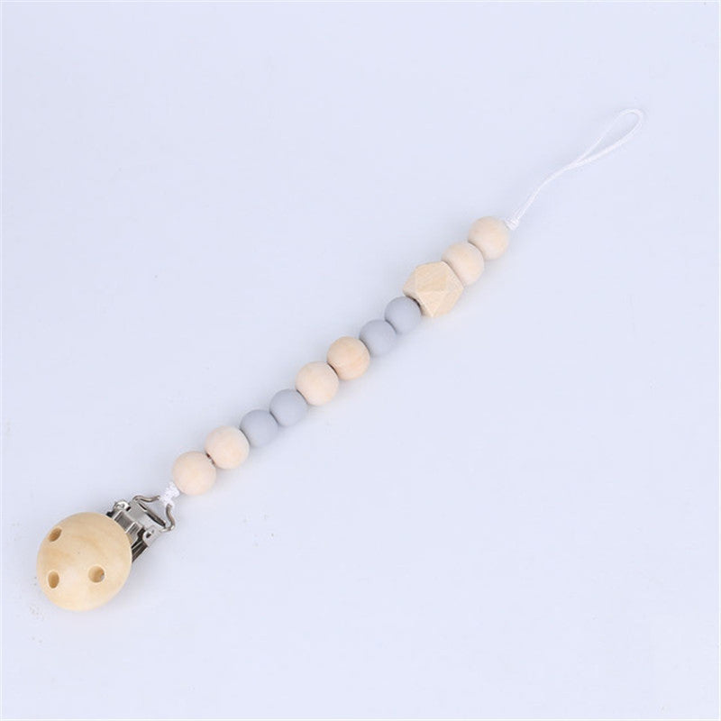 Octagonal bead pacifier chain