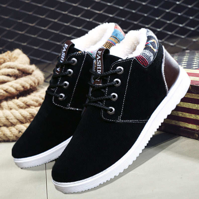 Summer Outdoor Sports Shoes Tooling Single Shoes British Casual Men's Shoes Snow Boots Plus Velvet Cotton Shoes