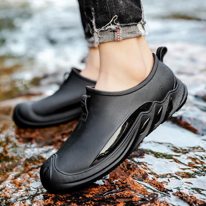 Fashion Personality New Rain Boots Short Men's