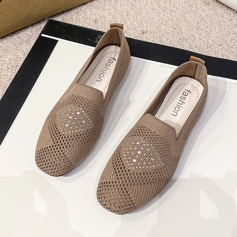 Women's Old Beijing Cloth Hollow Hole Shoes