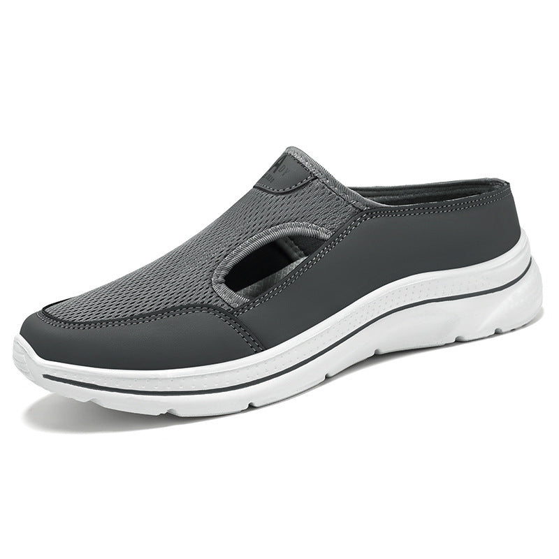 Men's Hollow-out Half Slippers Soft Bottom Comfortable Casual Shoes