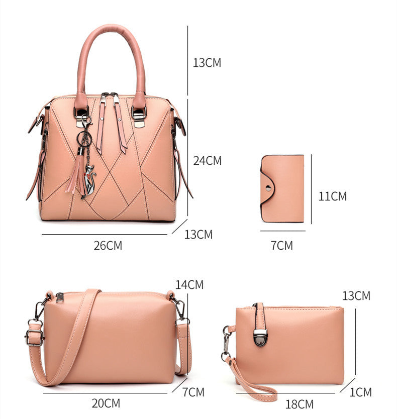 Four-piece Female Bag With Tassel Portable Picture Bag