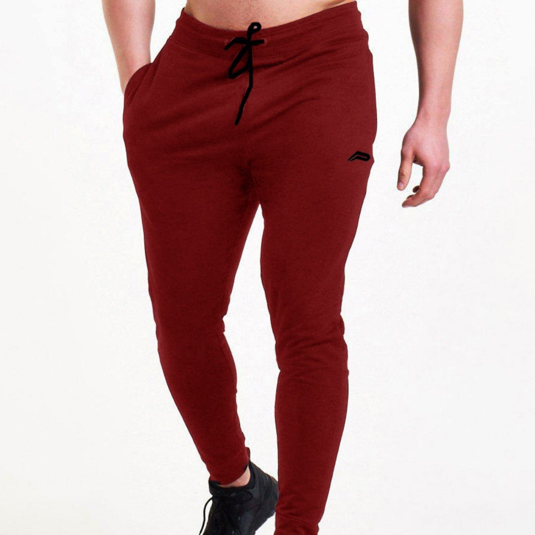 Sports And Leisure Workout Cotton Stretch Slim Trousers