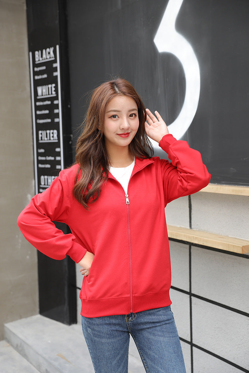 Solid Color Stand Collar Women's Sweater