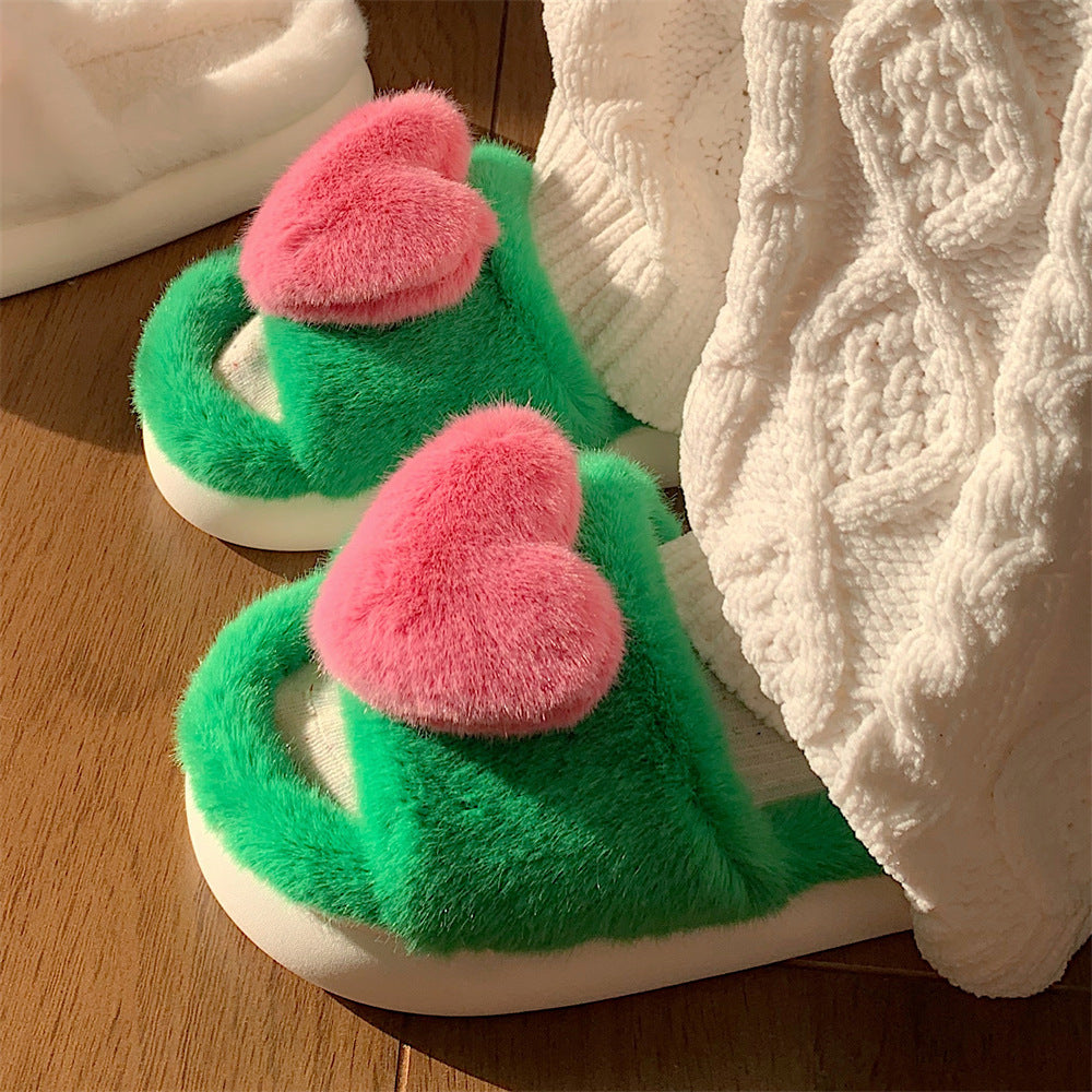Personality Cute Plush Cotton Slippers Women Fashion Home