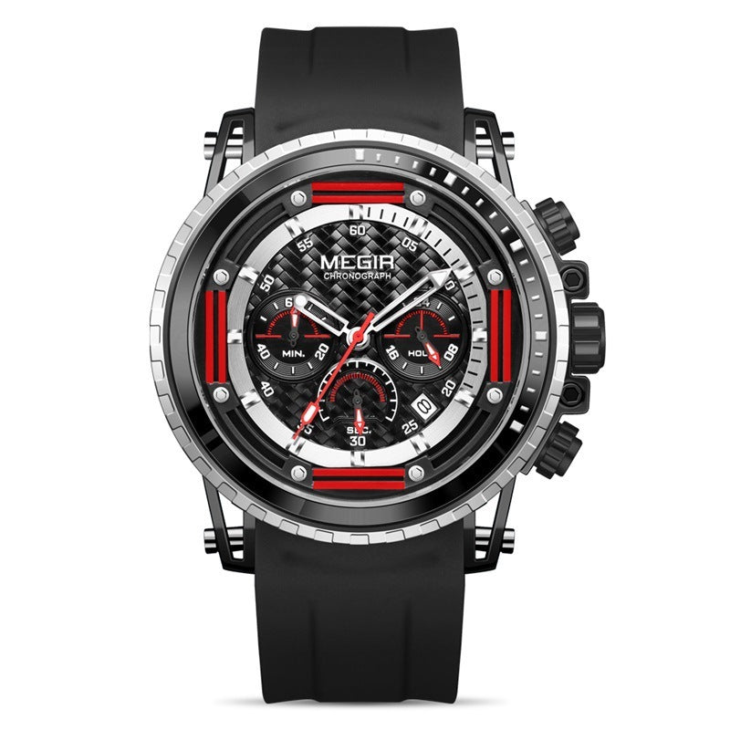 MEGIR Sports Chronograph – Luminous Waterproof Silicone Watch