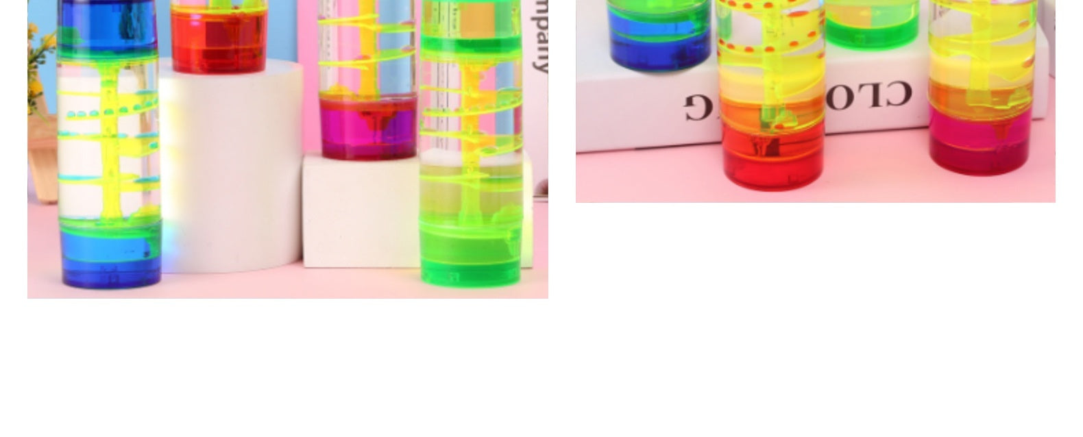 Creative Column Rotary Wheel Oil Drop Hourglass Jelly Color