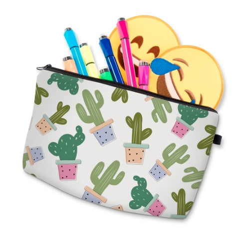 Cactus 3D Print Cosmetic Bag